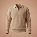 Camisola com Fecho e Gola Polo